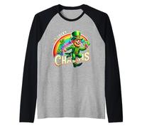 Lucky Charms Leprechaun St Patrick's Day Rainbow Irish Kids Camiseta Manga Raglan