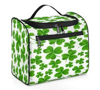 Lucky Clover Leaves - Bolsa de maquillaje de viaje para mujeres, hombres, niñas y niños, 11.2 L, bolsa de aseo colgante, organizador de cosméticos, bolsas de ducha, color, XL, Organizador de bolsas