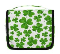 Lucky Clover Leaves - Neceser de viaje para mujeres, hombres, niños y niñas, bolsa de lavado para colgar artículos de tocador, cosméticos y organizador de maquillaje, color, L, Organizador de bolsas