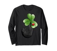 Lucky Clover Mariquita Monograma Letra J Diseño Manga Larga