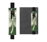 Lucky Clover - Portalápices de piel con banda elástica, funda portátil para bolígrafos, diarios y planificadores