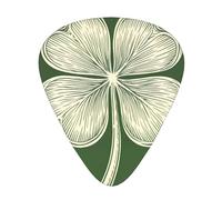 Lucky Clover - Púas de guitarra con símbolo de trébol, paquete de 12 con caja de almacenamiento, 3 grosores de 0,46/0,71/0,96 mm, púas ABS para guitarra, ukelele y bajo