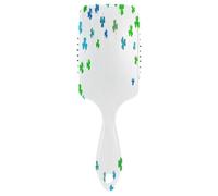 Lucky Clover Scatter - Cepillo de pelo con cojín de aire verde, cepillo desenredante de cabello, cepillo antiestático para el cabello, cepillo acolchado para el cabello