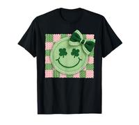 Lucky Clover Smile Face Bow Knit Estética Lindo Arte Positivo Camiseta