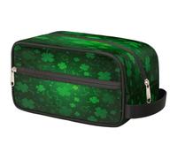 Lucky Clovers - Bolsa de maquillaje para mujeres, hombres, niños, niñas, niños, bolsa de lavado de tréboles, bolsa de viaje para artículos de aseo personal, organizador de cosméticos, bolsa de ducha,