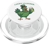 Lucky Clucker Día de San Patricio Cerveza Pollo PopSockets PopGrip para MagSafe