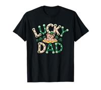 Lucky Dad Día de San Patricio trébol Oso Olla de Oro Padre Camiseta