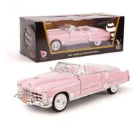 LUCKY DIE CAST Cadillac Elvis de 1949 a escala 1/18 de metal fundido a presión con puertas de apertura y vitrina - Coche coleccionable clásico vintage de primera calidad para niños, hombres y