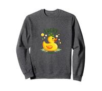 Lucky Duck: Encantador Pato de Goma del día de San Patricio Sudadera, Unisex para Adultos, Jaspeado Oscuro, L