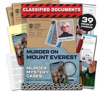 Lucky Egg MMC Murder on Mount Everest - Juego de misterio de asesinato a gran altitud para adultos - 39 piezas de evidencia, 2-3 horas de juego (dificultad 3/5) - Juego de archivos de caja fría para