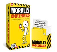 Lucky Egg Morally Unhinged - Juego de cartas The Shamefully Immoral Party - Juego de dilema oscuro e hilarante para adultos, de 2 a 8 jugadores, a partir de 17 años, incluye 150 cartas, 8 fichas de