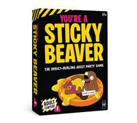 Lucky Egg You're A Sticky Beaver - Juego de fiesta de ritmo rápido de insultos ridículos, divertido juego de gritos para adultos a partir de 17 años, 2-8 jugadores, incluye 1 tabla de gofres y 129