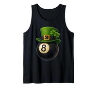 Lucky Eight 8 Ball Shirt with Shamrock and Four Leaf Clover Camiseta sin Mangas