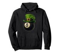 Lucky Eight 8 Ball Shirt with Shamrock and Four Leaf Clover Sudadera con Capucha