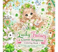 Lucky Fairies - Clover Kingdom Coloring Book: Adorable Fairies, Magical Forest Villages, Enchanted Clover Gardens, and Cozy Fairy Life for Relaxation & Creativity