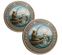 Lucky Fishing Coin-Good Luck Fisherman Metal Token,Good Luck Angler Collectible Keepsake,Men Women Angler Fishing Lucky Challenge Coins,Unique Gift for Fishing Enthusiasts