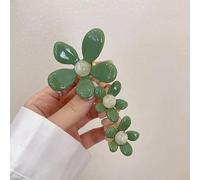 Lucky Five Leaf Flower Spiral Hair Ties Headbands Happy Dopamine Color Scheme añade volumen al cabello, material de resina elástica duradera, accesorio esencial para el cabello para salidas diarias