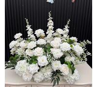 Lucky flower Flores Artificiales de Varios Estilos, decoración de hileras de Pisos, arreglo Completamente Floral de Lujo para Pasillo de Bodas, Centro de Mesa y decoración del hogar (70cm,12)