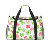 Lucky Four Leaf Clover - Bolsa de viaje resistente al agua, compacta, deportiva, gimnasio y fin de semana para hombres y mujeres