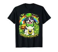 Lucky French Bulldog St Patrick’s Day Rainbow Shamrock Camiseta