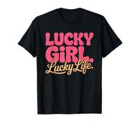 Lucky Girl Afortunada Syndrome Manifestando Afirmacion Camiseta