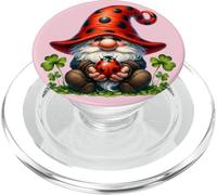 Lucky GNOME Graphic For Girls and Women Pink Ladybug PopSockets PopGrip para MagSafe
