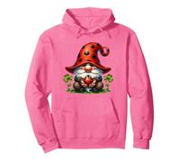 Lucky GNOME Graphic For Girls and Women Pink Ladybug Sudadera con Capucha