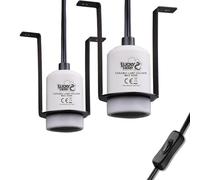 LUCKY HERP Lámpara de calor de cerámica para reptiles, portalámparas E27, terrario, 2 unidades, cabezal de lámpara de cerámica para reptiles, lámpara de terrario, tortuga, gamón barbudo