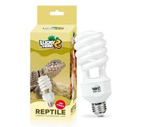LUCKY HERP UVA UVB Bombilla para Reptiles 10.0, Lámpara de Tortuga UVB, luz Fluorescente Compacta de 23 W para Dragones Barbudos.