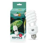 LUCKY HERP UVA UVB Bombilla para Reptiles 5.0, Lámpara de Tortuga UVB, luz Fluorescente Compacta de 23 W para Dragones Barbudos.