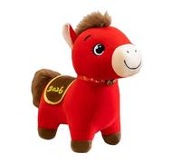 Lucky Horse Plush - Muñeca suave para celebración | Plush PP Cotton with Red Design, 40 cm Collectible Toy, Chinese New Year Gift, Birthday, Christmas Party Display for Family, Friends