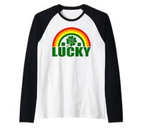 Lucky Irish Four Leaf Clover - Irlanda Fiesta del Día de San Patricio Camiseta Manga Raglan