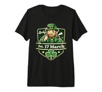 Lucky Irish Leprechaun EST 17 de Marzo Día de San Patricio Camiseta Premium