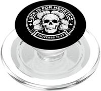 Lucky Is For Heretics - Diseño de trébol de Calavera PopSockets PopGrip para MagSafe