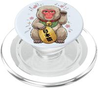 Lucky Japonés Nieve Mono Maneki Neko Sakura Anime PopSockets PopGrip para MagSafe