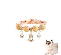 Lucky Kimono Cedar-Bead Pet Collar, Celerypets Cat Collars Personalized Dog Suit Collar with Fortune Pendant, Adjustable & Comfortable with Bells, for All Pets (O,XXS (Suitable for 1-3 kg))