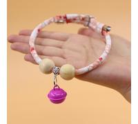 Lucky Kimono Cedar-Bead Pet Collar, Collares de Gato Collar de Traje de Perro Personalizado con Colgante de Fortuna, Campanas de Gato, cómodo Ajustable, Adecuado para Todo Tipo de Mascotas (G,S)