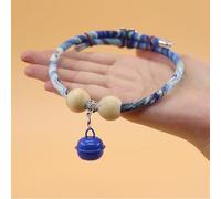 Lucky Kimono Cedar-Bead Pet Collar, Collares de Gato Collar de Traje de Perro Personalizado con Colgante de Fortuna, Campanas de Gato, cómodo Ajustable, Adecuado para Todo Tipo de Mascotas (F,M)