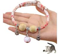 Lucky Kimono Cedar-Bead Pet Collar, Personalized Celery Pets Dog Cat Suit Collar with Fortune Pendant, for All Types of Pets (Pink,S(16-25 jin))