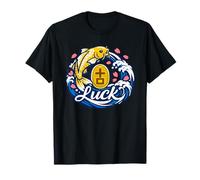 Lucky Koi Fish Ola Japonesa Arte Zen Camiseta