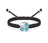Lucky Leaf Cremación Urna Brazalete Cenizas Conmemorativas para Cenizas Humanas/Mascotas Urnas Pequeñas De Acero Inoxidable Joyería De Recuerdo-Azul