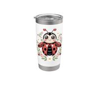 Lucky Little Ladybug Bug Insect Garden Cute Vaso térmico de acero inoxidable de doble pared