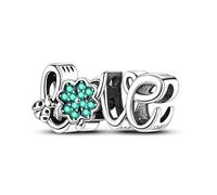 Lucky LOVE Beads Charm, Charm para pulsera, compatible con con Pandora Bracelet Neckalce