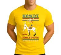 Lucky Luke Howdy Holidays | Ugly Christmas Christmas - Camiseta para hombre, amarillo, S