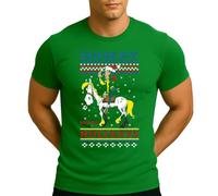 Lucky Luke Howdy Holidays | Ugly Christmas Christmas - Camiseta para hombre, verde, XL
