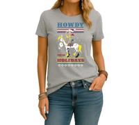 Lucky Luke Howdy Holidays | Ugly Christmas Christmas - Camiseta para mujer, gris, 3XL