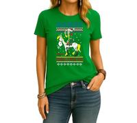Lucky Luke Howdy Holidays | Ugly Christmas Christmas - Camiseta para mujer, verde, L