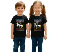 Lucky Luke Howdy Holidays | Ugly Christmas Christmas Kids T-Shirt, Negro , 152