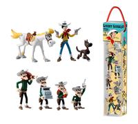 Lucky Luke Mini Figura 7-pack Characters 4 - 10 Cm Plastoy
