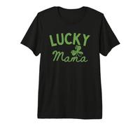 Lucky Mama Clover Shamrock Green St Patrick's Love Irish Camiseta Premium